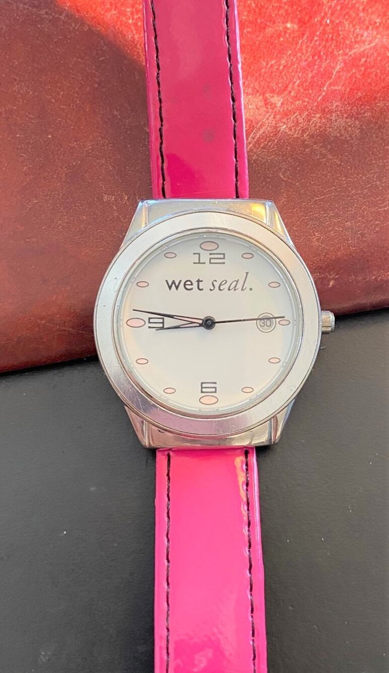Women's 36mm Silver Tone Wet Seal Watch, Date, WR 30M